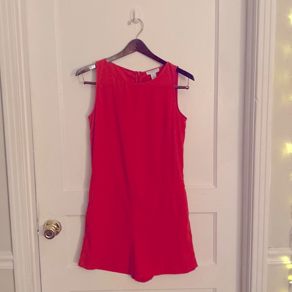 Katherine Barclay Bright Orange Romper